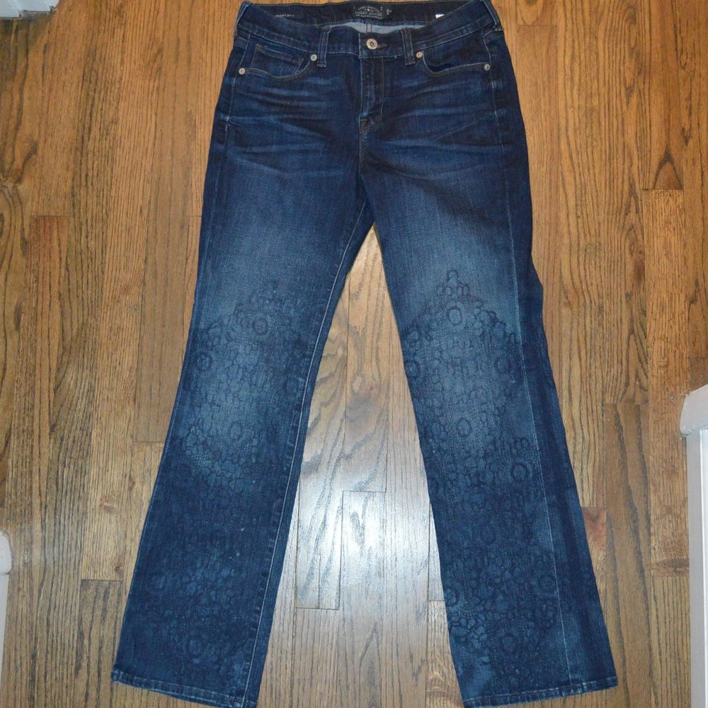 LUCKY Brand Jeans~Boot Cute~Lightly Bleached Pattern~Very cute~ Size 8 or 29